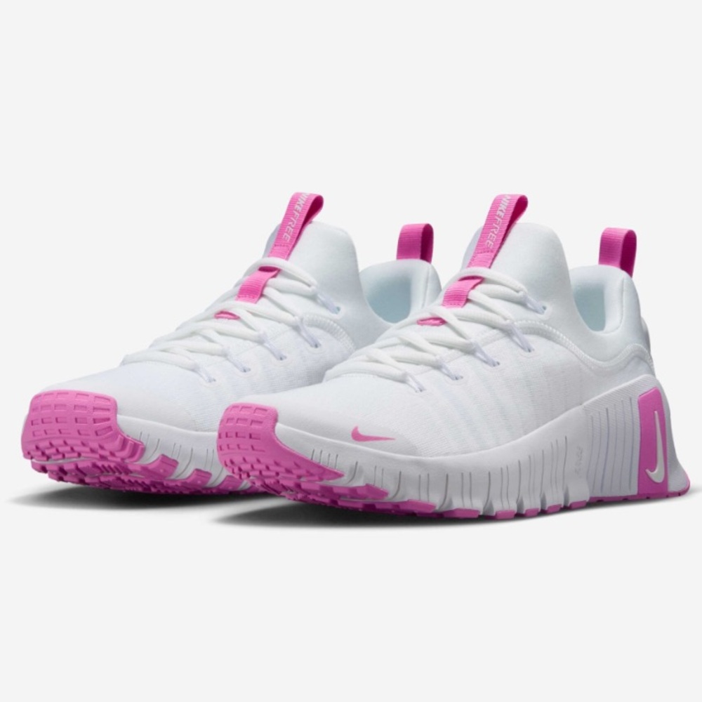 Nike Free Metcon 6Women’s Workout White and Pink Athletic Sneakers